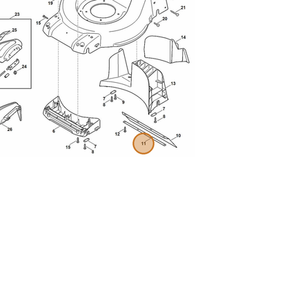 STIHL part 6372-763-5405 — IPL diagram snippet (6x zoom, amber highlight)