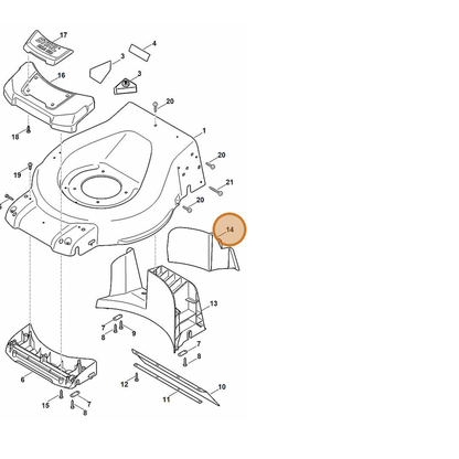 STIHL part 6372-766-8300 — IPL diagram snippet (6x zoom, amber highlight)
