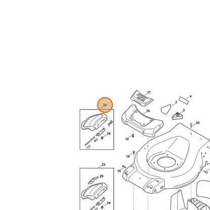 STIHL part 6372-780-2005 — IPL diagram snippet (6x zoom, amber highlight)