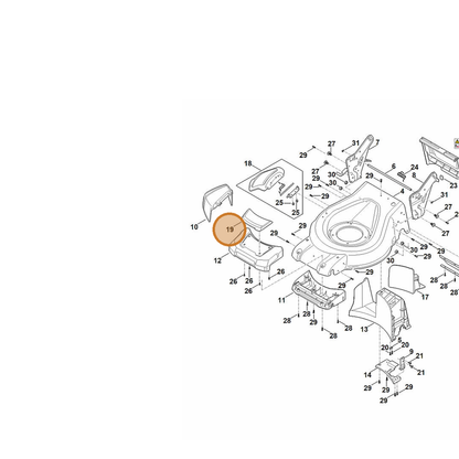 STIHL part 6372-820-4000 — IPL diagram snippet (6x zoom, amber highlight)