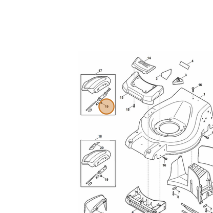 STIHL part 6372-951-3525 — IPL diagram snippet (6x zoom, amber highlight)