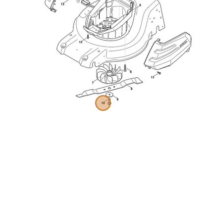 STIHL part 6372-951-3535 — IPL diagram snippet (6x zoom, amber highlight)