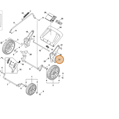 STIHL part 6372-951-3540 — IPL diagram snippet (6x zoom, amber highlight)