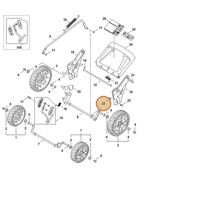 STIHL part 6372-955-0920 — IPL diagram snippet (6x zoom, amber highlight)