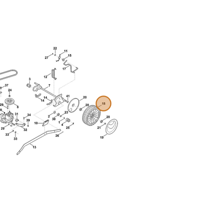 STIHL part 6374-700-0400 — IPL diagram snippet (6x zoom, amber highlight)