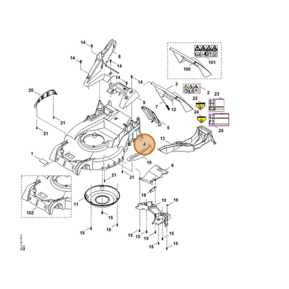 STIHL part 6374-700-8502 — IPL diagram snippet (6x zoom, amber highlight)