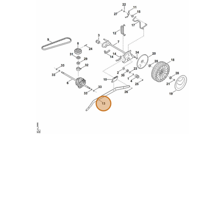 STIHL part 6374-703-8800 — IPL diagram snippet (6x zoom, amber highlight)