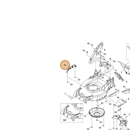 STIHL part 6374-706-7305 — IPL diagram snippet (6x zoom, amber highlight)
