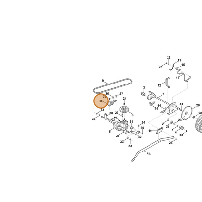 STIHL part 6374-764-6700 — IPL diagram snippet (6x zoom, amber highlight)