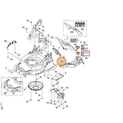 STIHL part 6374-766-8300 — IPL diagram snippet (6x zoom, amber highlight)
