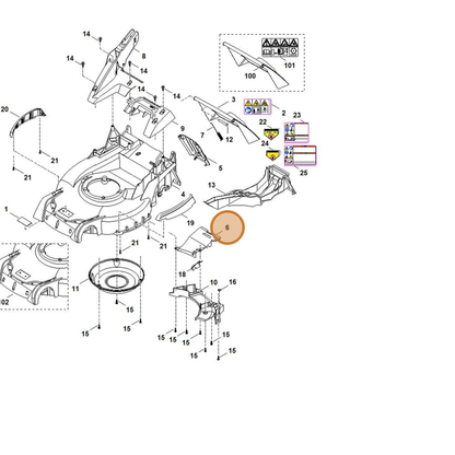 STIHL part 6374-780-4400 — IPL diagram snippet (6x zoom, amber highlight)