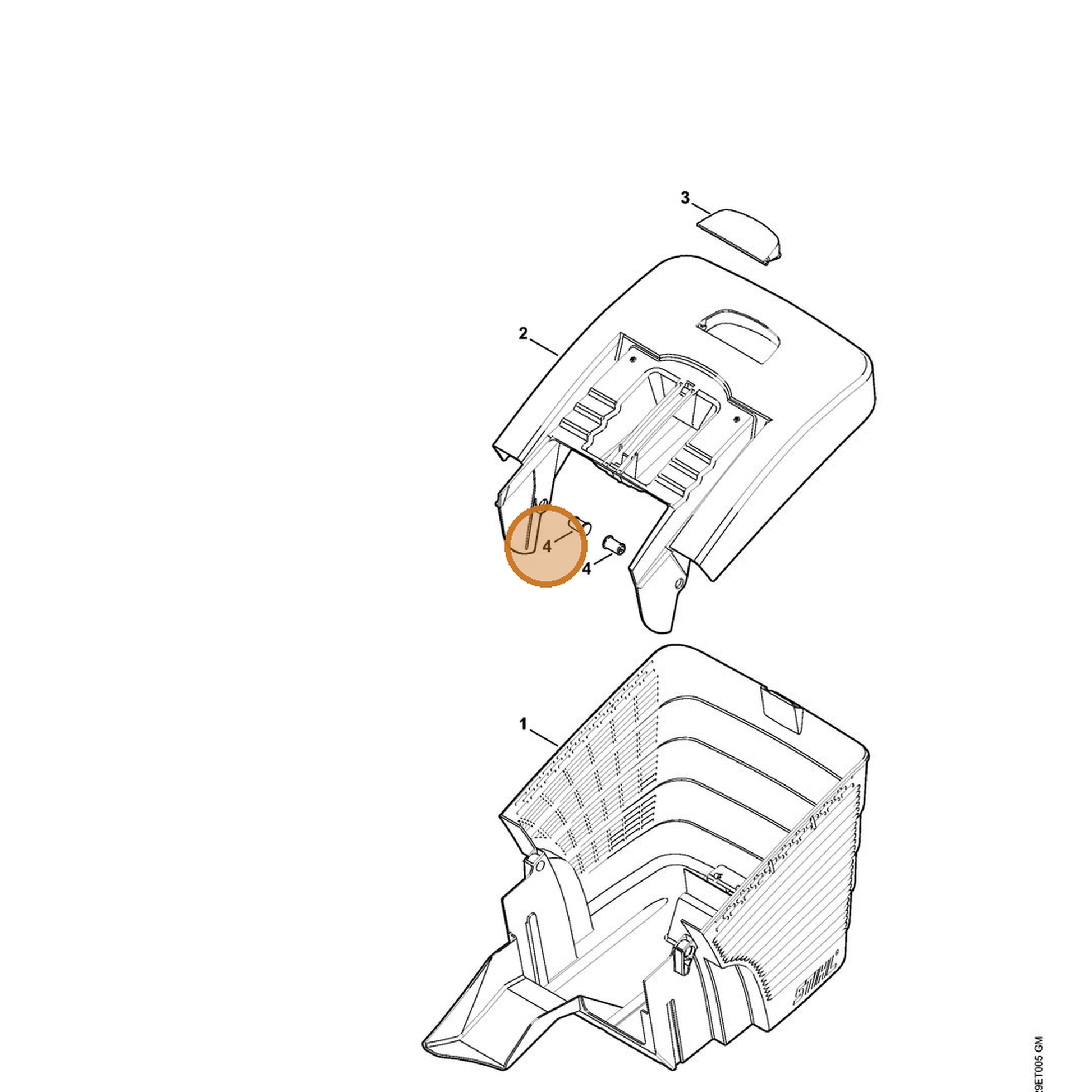 STIHL part 6375-703-9010 — IPL diagram snippet (6x zoom, amber highlight)