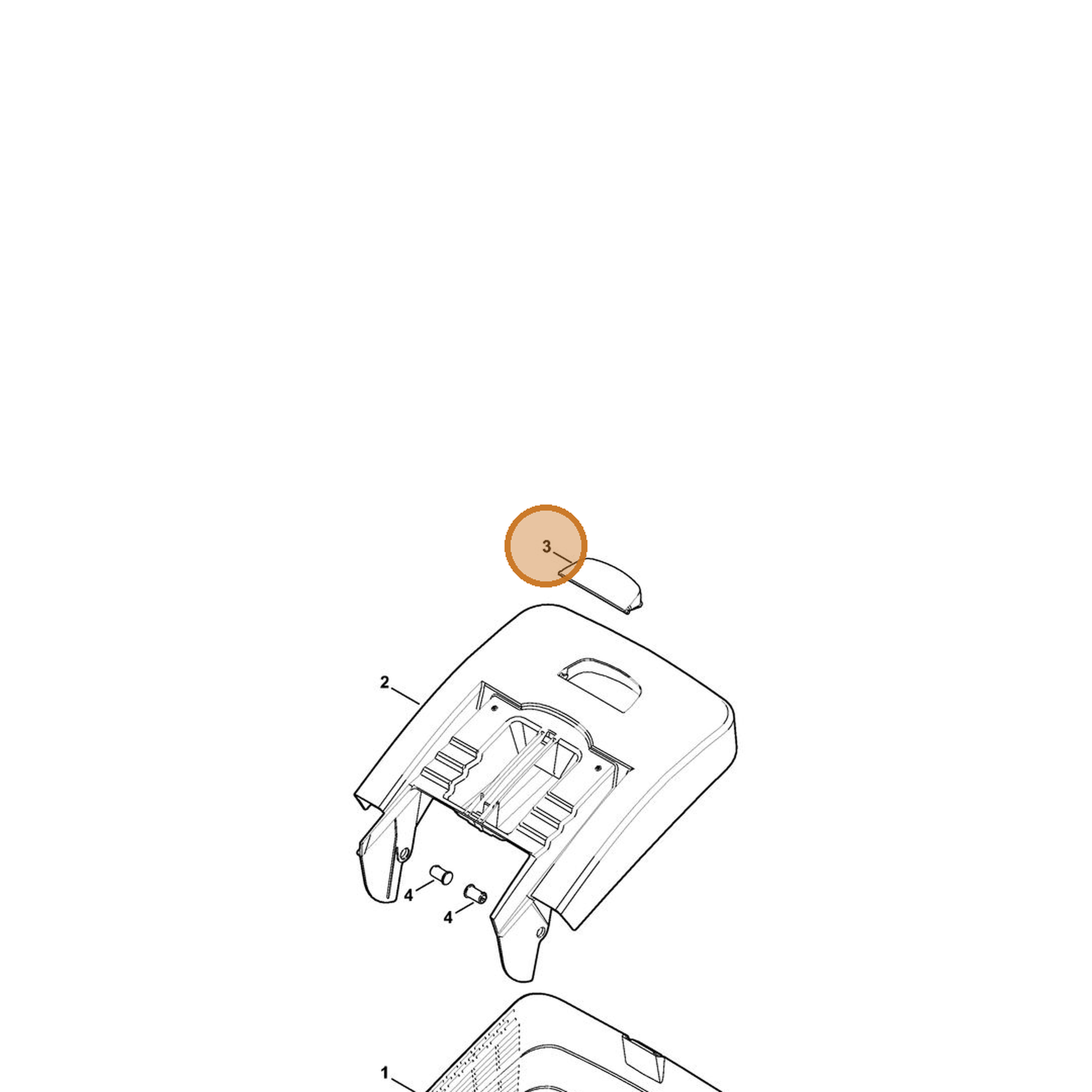 STIHL part 6375-708-8000 — IPL diagram snippet (6x zoom, amber highlight)
