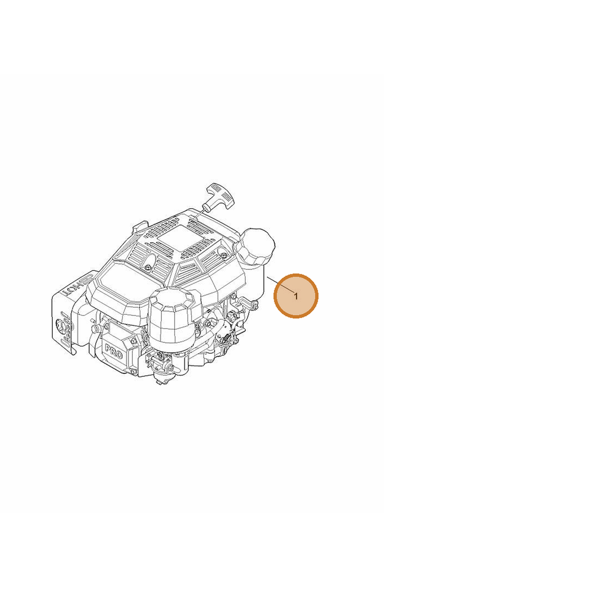 STIHL part 6378-011-1803 — IPL diagram snippet (6x zoom, amber highlight)