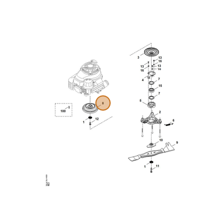 STIHL part 6378-700-2501 — IPL diagram snippet (6x zoom, amber highlight)