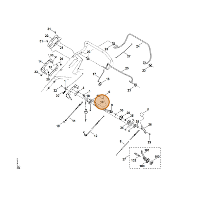 STIHL part 6378-700-6701 — IPL diagram snippet (6x zoom, amber highlight)