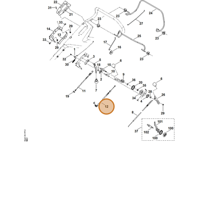 STIHL part 6378-700-7533 — IPL diagram snippet (6x zoom, amber highlight)