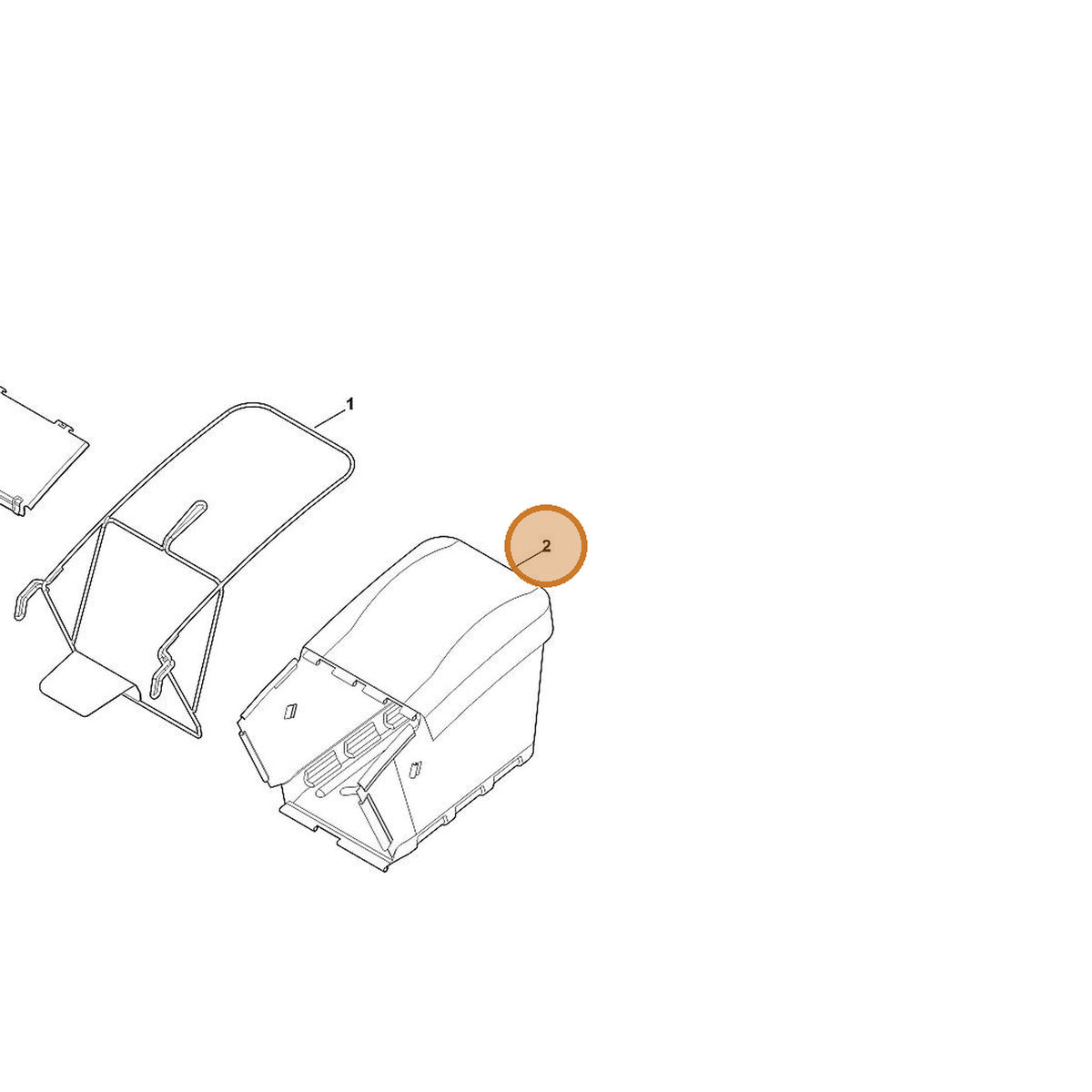 STIHL part 6378-700-9702 — IPL diagram snippet (6x zoom, amber highlight)