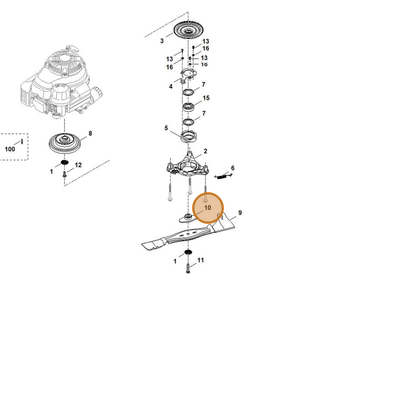 STIHL part 6378-702-0600 — IPL diagram snippet (6x zoom, amber highlight)