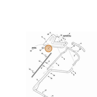 STIHL part 6378-703-2216 — IPL diagram snippet (6x zoom, amber highlight)