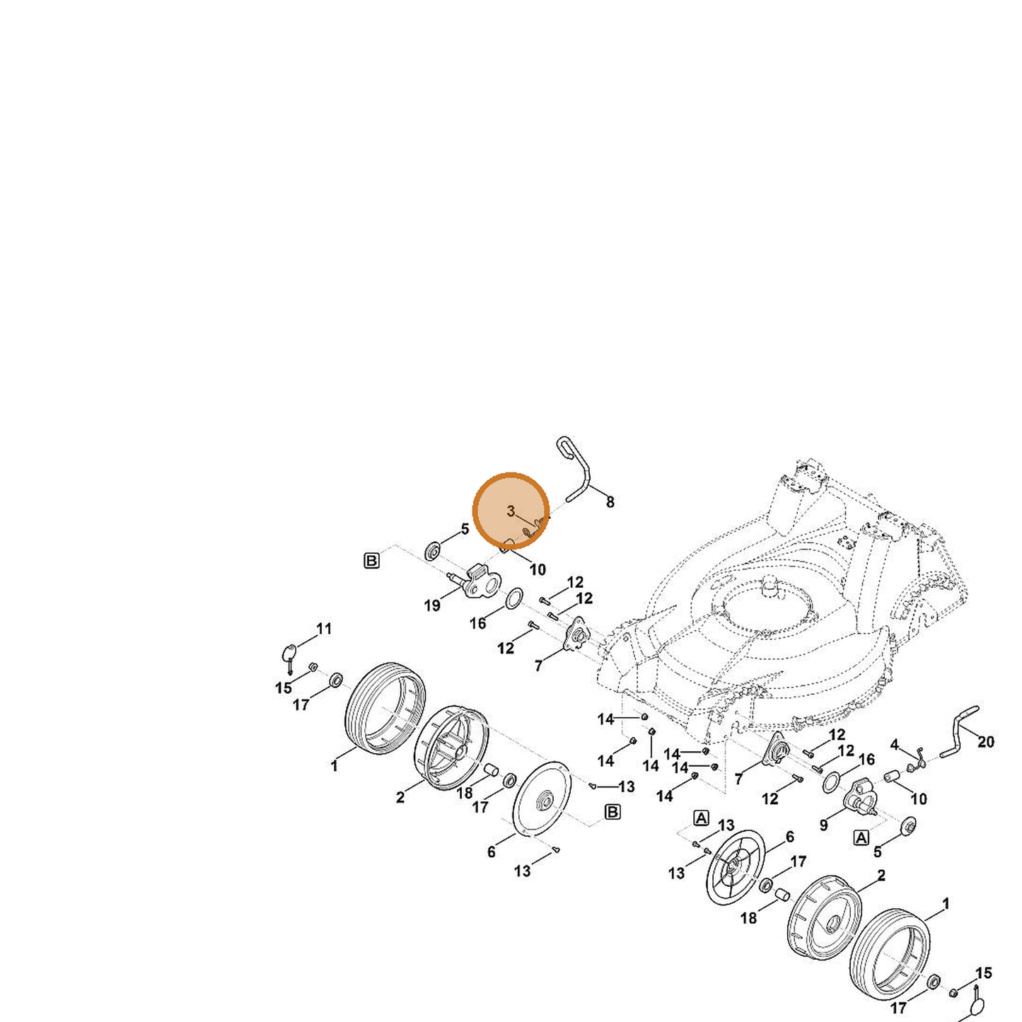 STIHL part 6378-703-4900 — IPL diagram snippet (6x zoom, amber highlight)