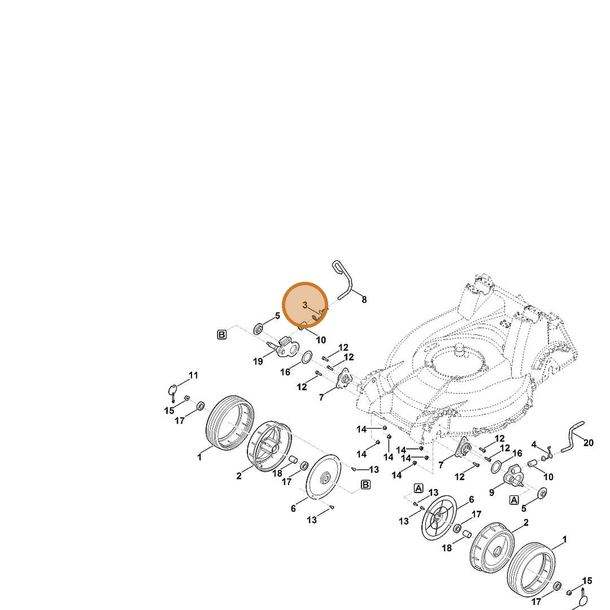 STIHL part 6378-703-4900 — IPL diagram snippet (6x zoom, amber highlight)