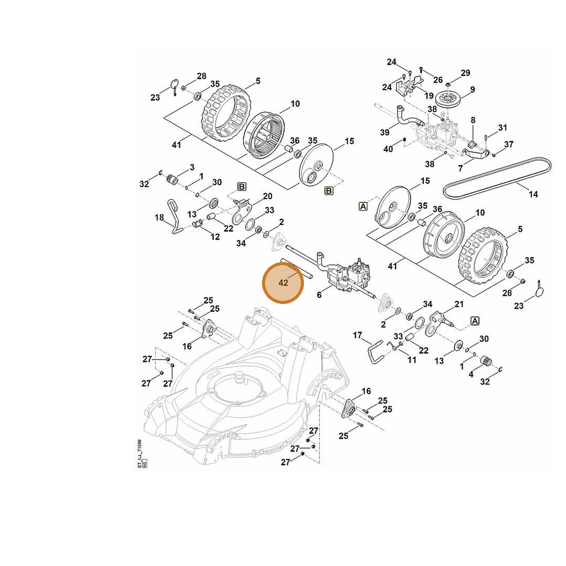 STIHL part 6378-706-3300 — IPL diagram snippet (6x zoom, amber highlight)
