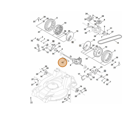 STIHL part 6378-706-3300 — IPL diagram snippet (6x zoom, amber highlight)