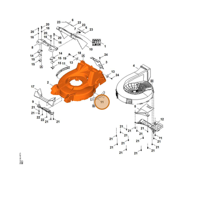 STIHL part 6378-706-7301 — IPL diagram snippet (6x zoom, amber highlight)