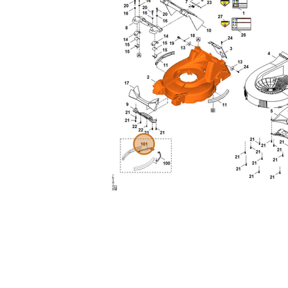 STIHL part 6378-706-7320 — IPL diagram snippet (6x zoom, amber highlight)