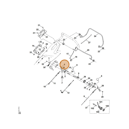 STIHL part 6378-760-1501 — IPL diagram snippet (6x zoom, amber highlight)