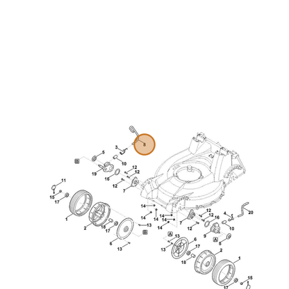 STIHL part 6378-763-2901 — IPL diagram snippet (6x zoom, amber highlight)