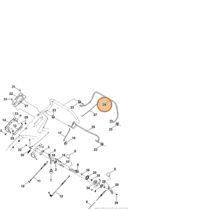 STIHL part 6378-764-0201 — IPL diagram snippet (6x zoom, amber highlight)