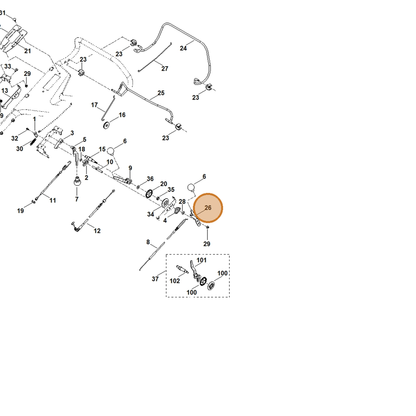STIHL part 6378-764-0220 — IPL diagram snippet (6x zoom, amber highlight)