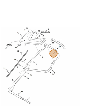 STIHL part 6378-780-3091 — IPL diagram snippet (6x zoom, amber highlight)