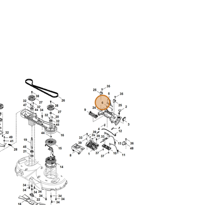 STIHL part 6392-405-7600 — IPL diagram snippet (6x zoom, amber highlight)