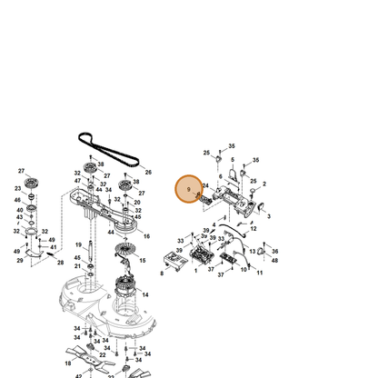 STIHL part 6392-431-7400 — IPL diagram snippet (6x zoom, amber highlight)