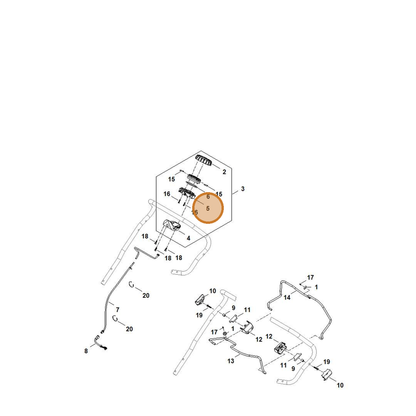 STIHL part 6392-432-5100 — IPL diagram snippet (6x zoom, amber highlight)