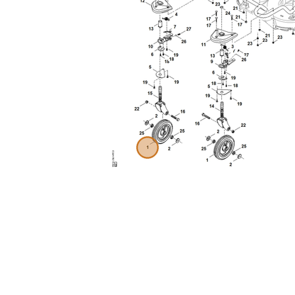 STIHL part 6392-700-0400 — IPL diagram snippet (6x zoom, amber highlight)