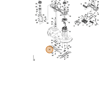 STIHL part 6392-702-0105 — IPL diagram snippet (6x zoom, amber highlight)
