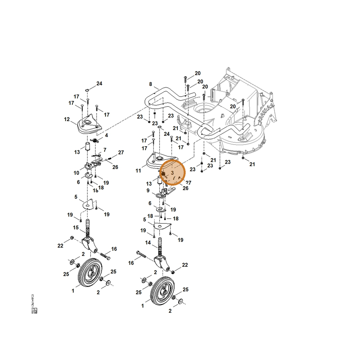 STIHL part 6392-703-4900 — IPL diagram snippet (6x zoom, amber highlight)