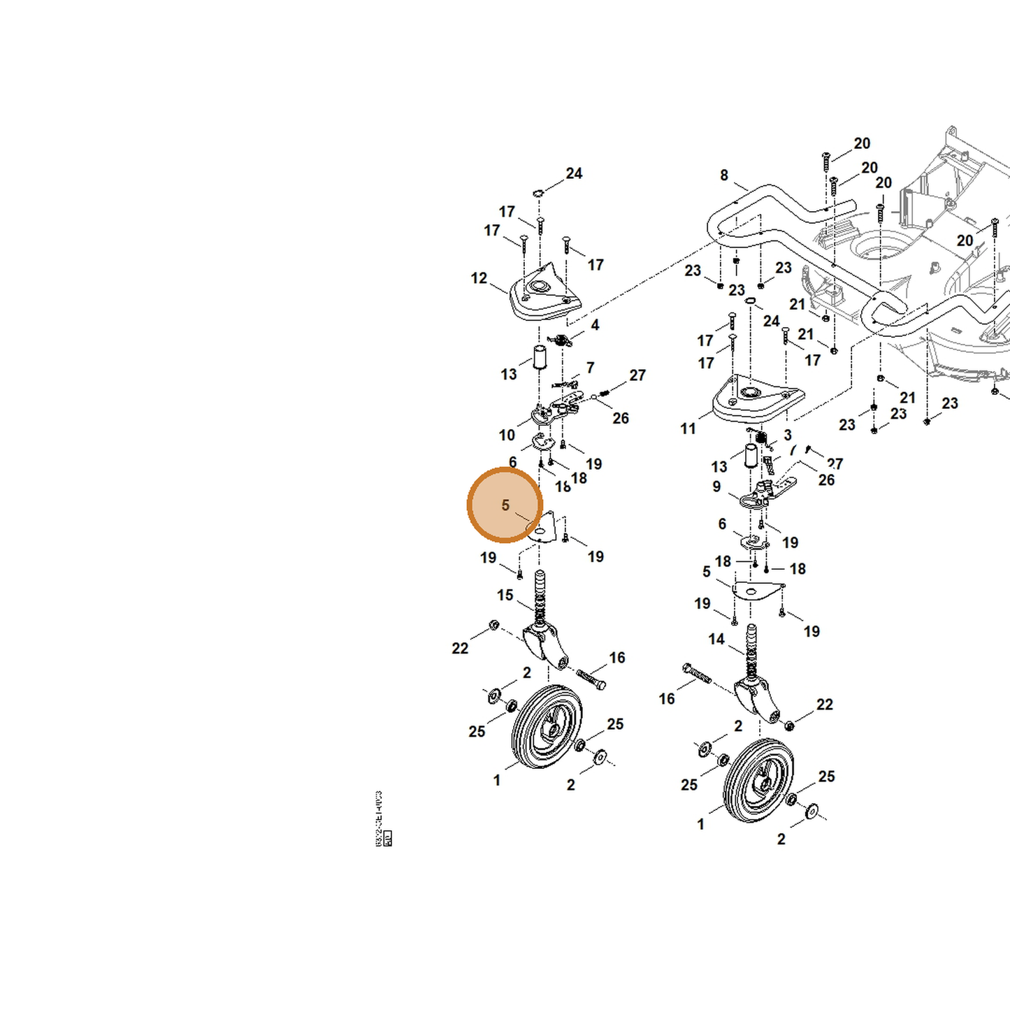 STIHL part 6392-703-6900 — IPL diagram snippet (6x zoom, amber highlight)