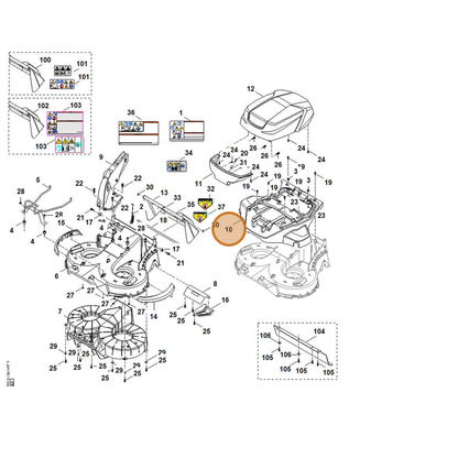 STIHL part 6392-706-0700 — IPL diagram snippet (6x zoom, amber highlight)