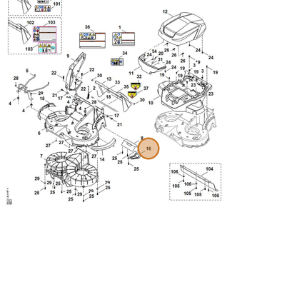 STIHL part 6392-706-8200 — IPL diagram snippet (6x zoom, amber highlight)