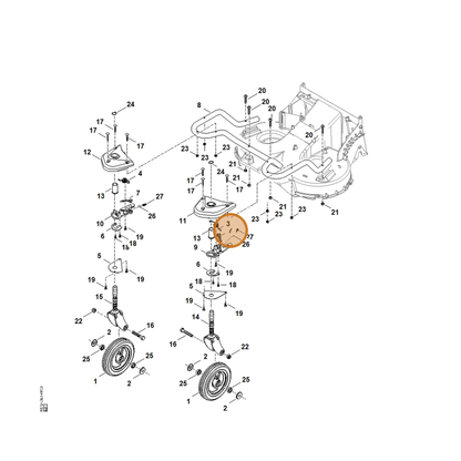 STIHL part 6392-708-0810 — IPL diagram snippet (6x zoom, amber highlight)