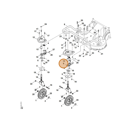 STIHL part 6392-763-2901 — IPL diagram snippet (6x zoom, amber highlight)