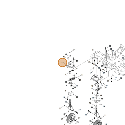 STIHL part 6392-763-4215 — IPL diagram snippet (6x zoom, amber highlight)