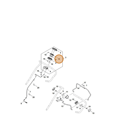 STIHL part 6392-768-0100 — IPL diagram snippet (6x zoom, amber highlight)