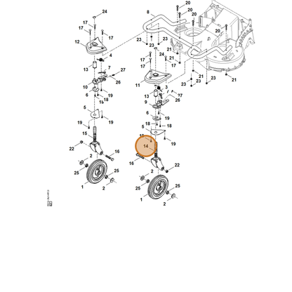 STIHL part 6392-780-2100 — IPL diagram snippet (6x zoom, amber highlight)