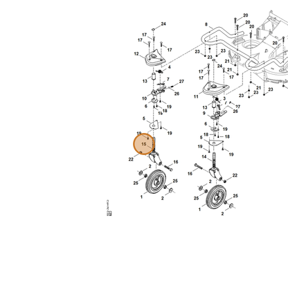 STIHL part 6392-780-2105 — IPL diagram snippet (6x zoom, amber highlight)